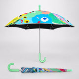 Wheel style Colorful Monster Printed UPF 50+ Kids-Umbrella