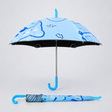 Wheel style Blue Cute Dino Printed UPF 50+ Kids-Umbrella