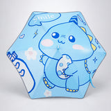Wheel style Blue Cute Dino Printed UPF 50+ Kids-Umbrella