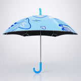Wheel style Blue Cute Dino Printed UPF 50+ Kids-Umbrella