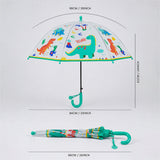 Dinoland Transparent Green Umbrella for Toddlers & Kids