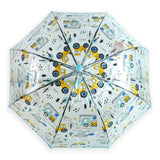 Light Blue Dome style construction theme Transparent Umbrella for Kids