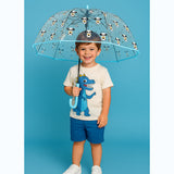 Dalmation theme Dome style Transparent Umbrella for Kids