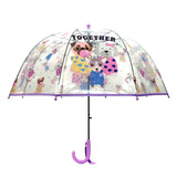 Puppy Family theme Dome style Transparent Umbrella for Kids