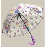 Puppy Family theme Dome style Transparent Umbrella for Kids