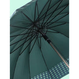 Bottle Green Checks Large Canopy Size Umbrella for Adults
