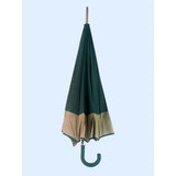 Dark Green with Brown Border Large Canopy Size Umbrella for Adults