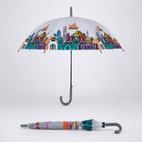 Grey Mexico Landmark Print Umbrella for Teens & Adults