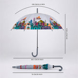 Grey Mexico Landmark Print Umbrella for Teens & Adults
