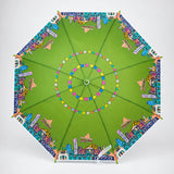 Green Mexico Landmark Print Umbrella for Teens & Adults