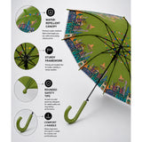 Green Mexico Landmark Print Umbrella for Teens & Adults