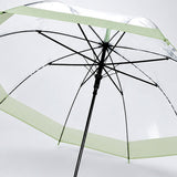 Green Big Border Transparent Umbrella for Teens & Adults