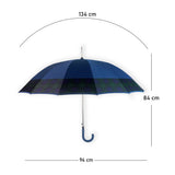 Navy And Black Checks Large Canopy Size Umbrella for Adults