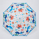 Sea Octopus Theme Transparent Umbrella for Toddlers & Kids