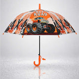 Off-Road Monster Truck Print Umbrella for Kids,5yrs - 10yrs