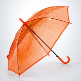 Orange Jelly Transparent Umbrella for Teens & Adults