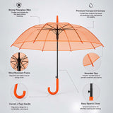 Orange Jelly Transparent Umbrella for Teens & Adults