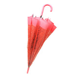 Self Print Pink Transparent Umbrella for Kids and Teens