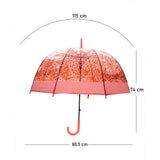 Self Print Pink Transparent Umbrella for Kids and Teens