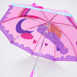 3D Face Pink Unicorn Umbrella for Kids