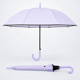 Purple Solid Black border Umbrella for Adults