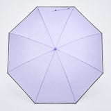 Purple Solid Black border Umbrella for Adults