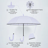 Purple Solid Black border Umbrella for Adults