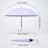Purple Solid Black border Umbrella for Adults