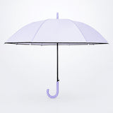 Purple Solid Black border Umbrella for Adults