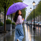 Rich Purple Jelly Transparent Umbrella for Teens & Adults
