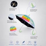 Wheel style Rainbow Duck Printed UPF 50+ Kids-Umbrella