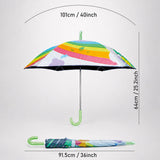 Wheel style Rainbow Duck Printed UPF 50+ Kids-Umbrella