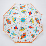 Rocket theme Transparent Umbrella for Toddlers & Kids