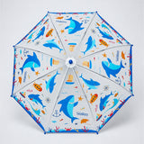 Sea Shark theme Transparent Umbrella for Toddlers & Kids