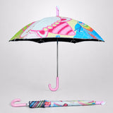 Wheel style Strawberry & Teddy Printed UPF 50+ Kids-Umbrella