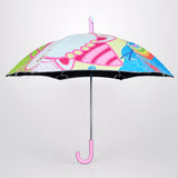 Wheel style Strawberry & Teddy Printed UPF 50+ Kids-Umbrella