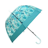 Self Print Turquoise Transparent Umbrella for Kids and Teens