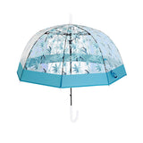 Self Print Turquoise Transparent Umbrella for Kids and Teens