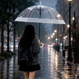 White Big Border Transparent Umbrella for Teens & Adults