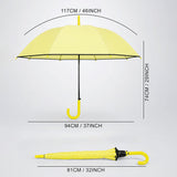 Yellow Solid Black border Umbrella for Adults & Teens