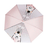 Pink Translucent Bunny Hugs, Rain and All-season Umbrella for Kids & Adults