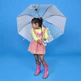 Pink Translucent Bunny Hugs, Rain and All-season Umbrella for Kids & Adults
