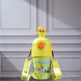 Yellow 3D Cheese Toy Lid Kids Stainless Steel Water Bottle, 500ml