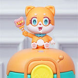 Orange 3D Foxy Toy Lid Kids Stainless Steel Water Bottle, 500ml