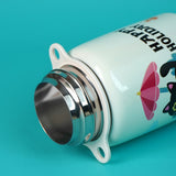 Black Cat Bottomlid Series, Stainless Steel Kids Water Bottle, 480ml