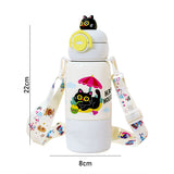Black Cat Bottomlid Series, Stainless Steel Kids Water Bottle, 480ml
