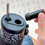 Black Doodle Fluorescent series Stainless Steel Tumbler and water Bottle for Kids and Adults, 550ml