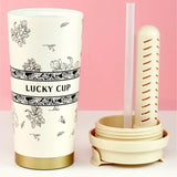 Black Floral Stainless Steel premium Insulated Detox Infuser Bottle with Tea and Fruit Infuser attachment, 520ml