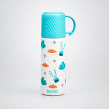 Blue Checks Cup Lid Design, Sleek Stainless Steel Thermos & Water Bottle for Kids, 350ml