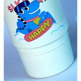 Blue  Dino Bottomlid Series, Stainless Steel Kids Water Bottle, 480ml
